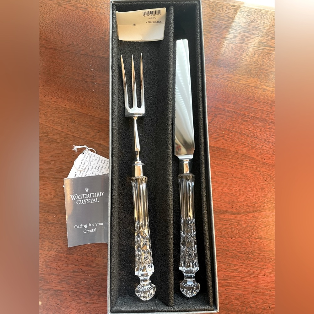 NIB Waterford Lismore Carving Set